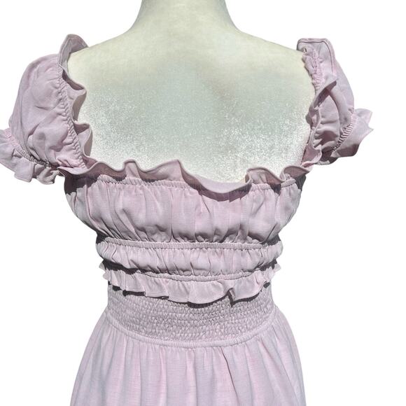 Sabo Yulia Dress Small Lilac Purple Ruffle Cottagecore Coquette Feminine NWT - Picture 7 of 16